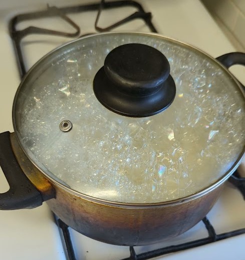 It comes to a boil. 